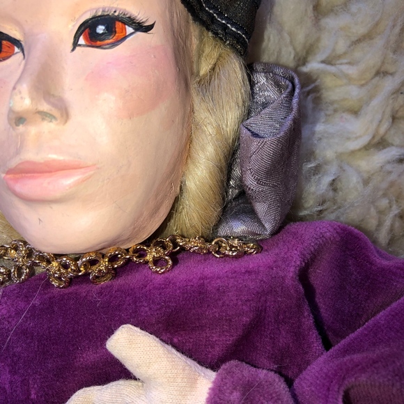 Hand crafted USA artsy beautiful stick puppet 19" - Picture 5 of 7